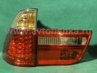 BMW X5 (98-06) фонари задние светодиодные красно-белые, комплект лев.+прав.