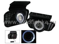 Chevrolet Tahoe, Silverado (03-05), Avalanche (02-06) фары противотуманные линзовые, со светящимися ободками, комплект 2 шт.
