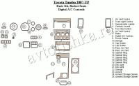Декоративные накладки салона Toyota Tundra 2007-н.в. базовый набор, Bucket Seats, авто AC Control