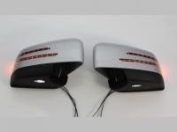Mercedes ML W166 (2012-) корпуса боковых зеркал под покраску, со светодиодными поворотниками и подсветкой Welcome, дизайн SL-class, комплект 2 шт.