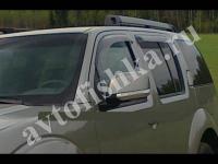 Дефлекторы боковых окон 4 части дымчатые Nissan Pathfinder R51 (05-14)