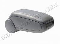 Ford Focus (05–10) Подлокотник с боксом, серый (Abs - кожзам.)