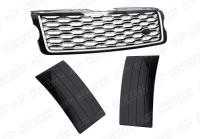 Land Rover Range Rover 4 поколение 2012 - 2017 Решетка радиатора хром с черными жабрами стиль 2018 Range Rover Vogue.