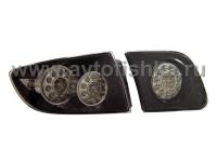 Mazda 3 (03-06) 4 дв. седан фонари задние светодиодные черные, комплект лев.+прав.