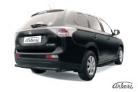 Защита заднего бампера Arbori d57 короткая черная MITSUBISHI OUTLANDER 2013-2014