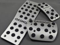 Nissan Qashqai (06-), +2 (08-) алюминиевые накладки на педали с надписью "Qashqai" для АКПП, комплект 3 шт.