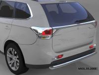 Mitsubishi Outlander (12–/14–) Защита заднего бампера одинарная d 60 мм, нерж.