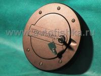 Hummer H3 (05-) крышка лючка бензозаливной горловины, с замком и логотипом "HUMMER", черная