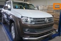 Volkswagen Amarok (10–) Защита переднего бампера одинарная d 76 мм, нерж.