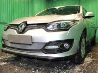 Renault Megane (14–15) Защита радиатора, хром, верх (2 части)