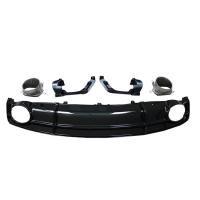 Черный диффузор RS7 для Audi A7 штатный 2016-2018