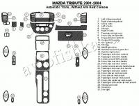 Декоративные накладки салона Mazda Tribute 2001-2004 АКПП ., без подлокотника Console