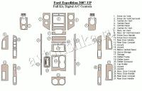 Декоративные накладки салона Ford Expedition 2007-н.в. полный набор, авто AC Control