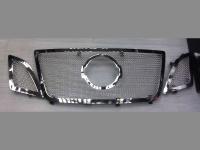 Nissan Patrol Y62 (2010-) накладка на решетку радиатора из нержавеющей стали, дизайн Bentley