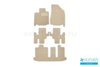 Коврики в салон Klever Premium NISSAN Pathfinder, 2014->, внед., 5 шт. (текстиль, бежевые)