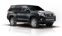 Toyota Land Cruiser Prado (09–) Решетка в передний бампер, с сеткой (полир. нерж.)