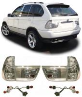 BMW X5 (98-06) фонари задние белые прозрачные, комплект лев.+прав.