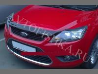 Дефлектор капота темный с надписью Ford Focus 2008-2011