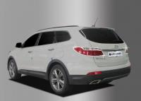 Hyundai Grand Santa Fe (13–) Хромированные молдинги задних фонарей, Abs пластик, 4 части