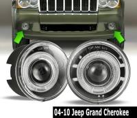 Jeep Grand Cherokee (04-10) фары противотуманные линзовые, со светящимися ободками, комплект 2 шт.