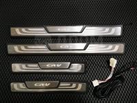 Honda CR-V (12–) Накладки на дверные пороги с логотипом и LED подсветкой, нерж., OEM Stile