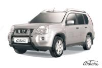 Защита передняя Arbori d57 высокая черная NISSAN X-TRAIL 2007-2010