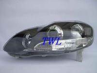 Toyota Corolla Altis (01-04) USA передние фары линзовые черные, со светящимися ободками, комплект 2 шт.