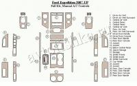 Декоративные накладки салона Ford Expedition 2007-н.в. полный набор, ручной AC Control
