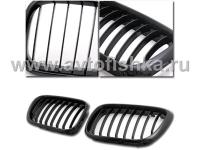 BMW X5 E53 (1998-2003) решетка радиатора черная, комплект 2 шт.