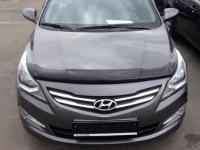 Hyundai Solaris (14–) Дефлектор капота, темный