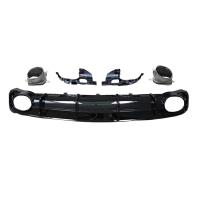 Диффузор RS6 с насадками для Audi A6 штатная 2016-2018