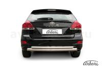Защита заднего бампера Arbori d76+d57 двойная радиусная TOYOTA VENZA 2012-