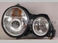 Mercedes E W210 (95-99) фары передние линзованные хромированные, вакуум. корректор, комплект 2 шт.