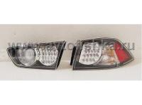 Mitsubishi Lancer 10 (07-) фонари задние светодиодные черные, комплект 2 шт.