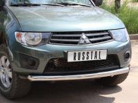 Mitsubishi L200 Triton (10-) защита переднего бампера, труба 76 мм