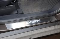 Mitsubishi ASX (10–/13–) Накладки на внутренние пороги с надписью, нерж. сталь, 4 шт.