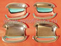 Chevrolet Cruze (08-) пластиковые хромированные декоративные накладки под внешние ручки дверей, комплект 2 шт.