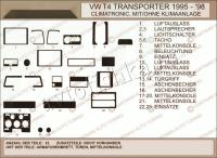 Volkswagen Transporter T4 1995-1998 декоративные накладки (отделка салона) под дерево, карбон, алюминий