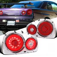 Nissan Skyline GT-R34 (98-01) фонари задние хромированные светодиодные