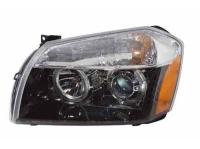 Dodge Magnum (05-08) фары передние линзовые черные, со светящимися ободками, комплект 2 шт.