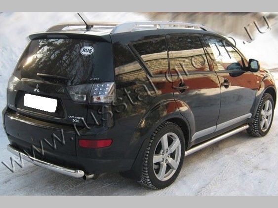 Mitsubishi Outlander XL (05-09) защита заднего бампера, труба 70 мм