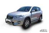 Защита штатных порогов Arbori d76 труба TOYOTA RAV-4 2010-2012