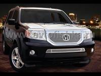 Honda Pilot (08-) решетки радиатора и бампера из нержавеющей стали, комплект верхняя и нижняя.