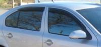 Skoda Octavia (04–08) Дефлекторы боковых окон, 4 части, темные