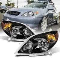Toyota Matrix (03-07) фары передние черные, комплект 2 шт.
