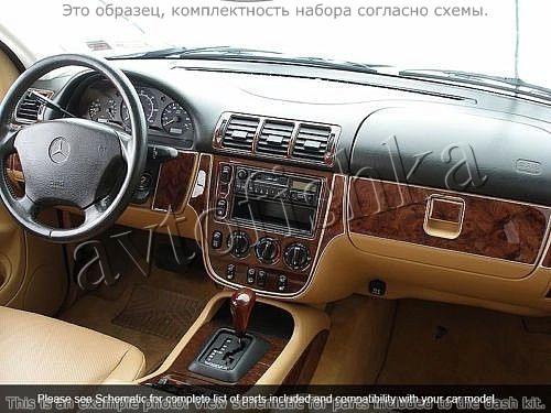 Декоративные накладки салона Mercedes Benz M Class 2002-2005 полный набор, ML55