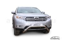 Защита передняя Arbori d76 низкая "мини" TOYOTA HIGHLANDER 2010-2014