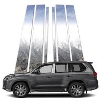 Lexus LX 570 (15-) накладки на стойки дверей из нержавеющей стали, 8 предмета