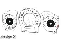 Mercedes W211 E, CLK, CLS светодиодные шкалы (циферблаты) на панель приборов - дизайн 2