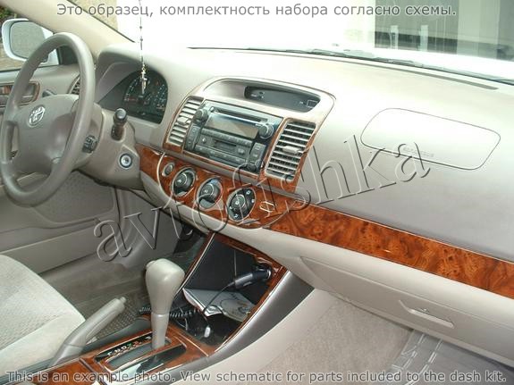 Декоративные накладки салона Toyota Camry 2005-2006 Соответствие OEM, с навигацией система